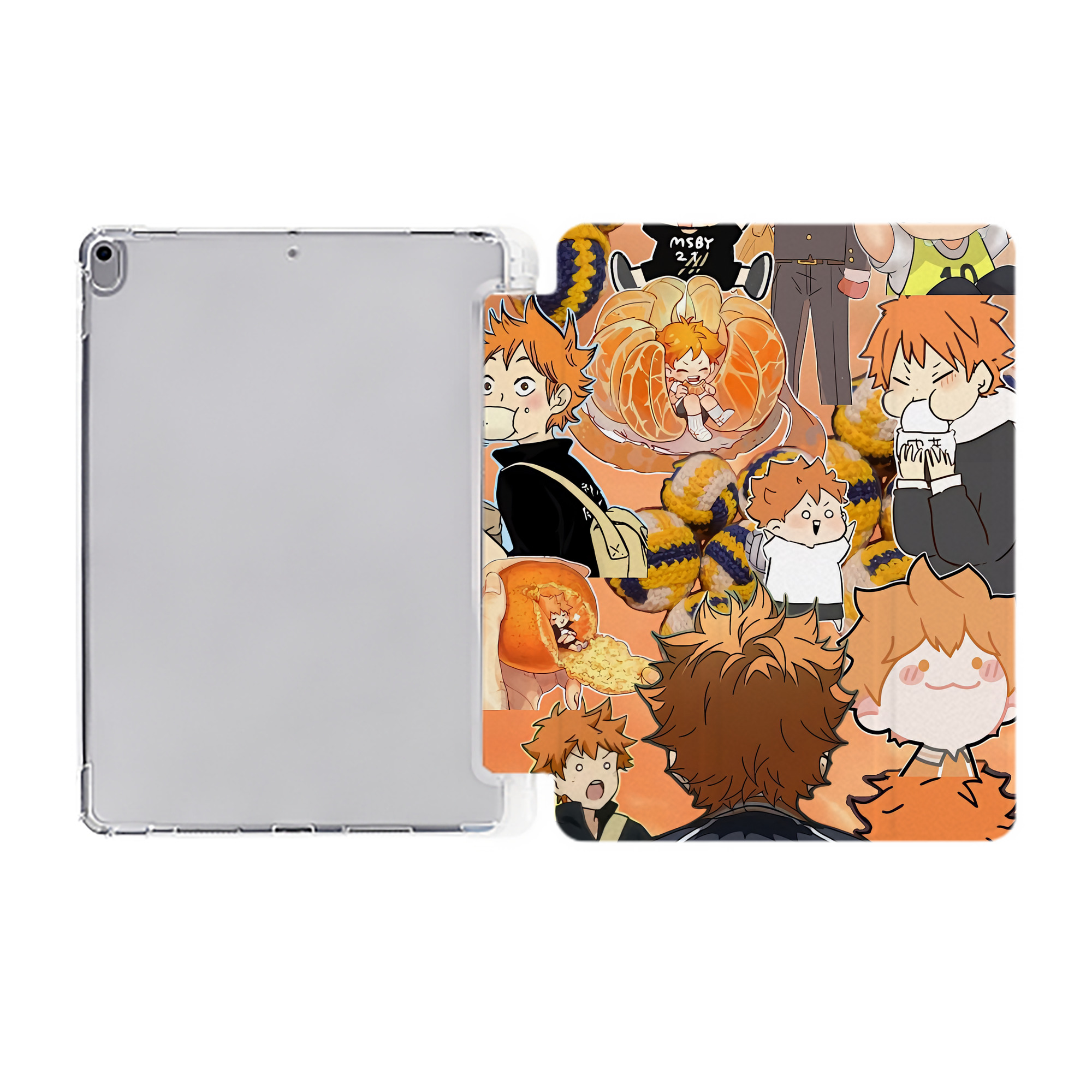 （画像用） ハイキュー!! Haikyu!! IPad ケース ペン収納付き 三つ折りスタンド PUレザー×シリコン 対応機種9.5/10.5/10.9インチ